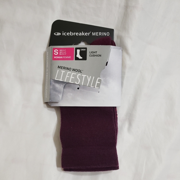 NWT ICEBREAKER Women Socks Crew Light Cushion Merino Wool Lifestyle Size Small - Picture 1 of 4